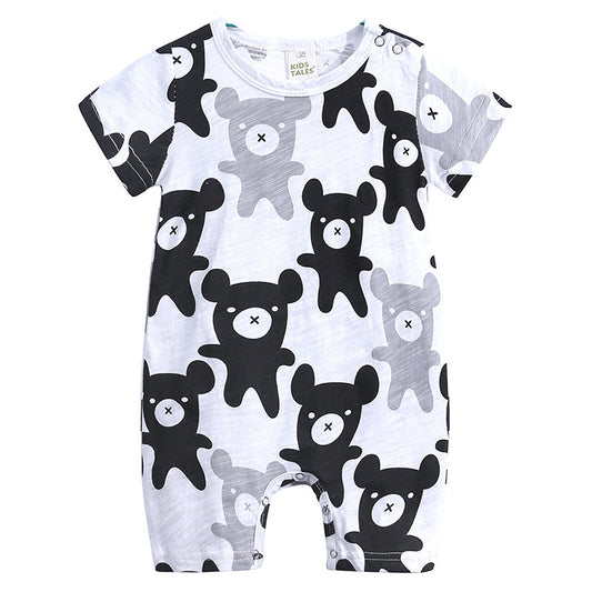 Lightweight short-sleeved baby onesie