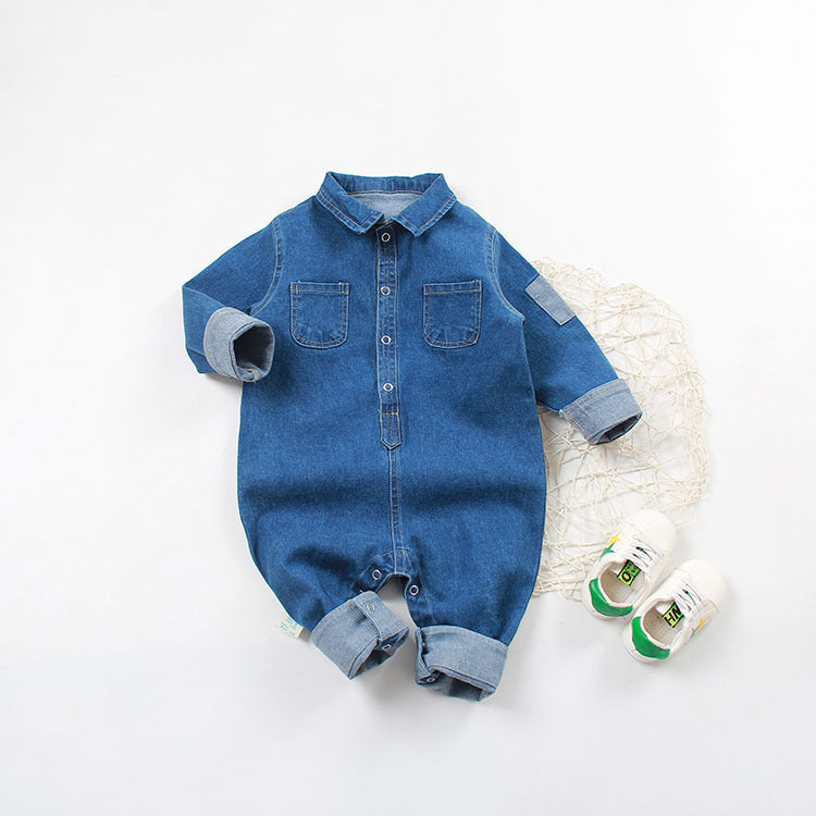 Denim Fashion Baby Onesie