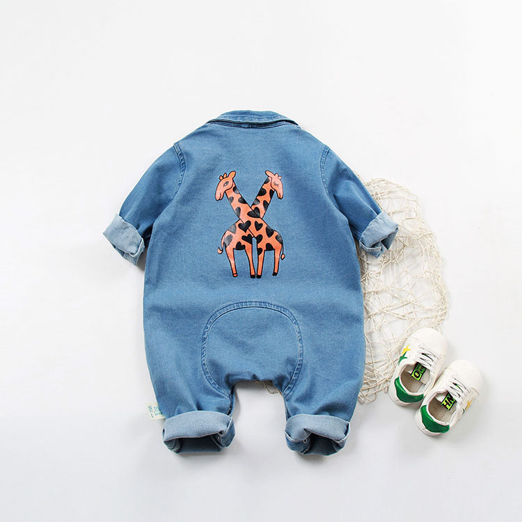 Denim Fashion Baby Onesie